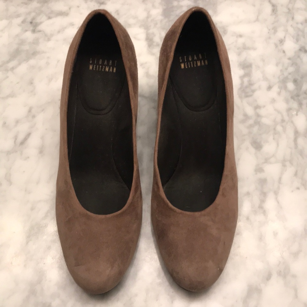Stuart Weitzman Brown Suede Wedges